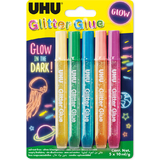 UHU colle  paillettes Glitter glue "GLOW in THE DARK"