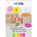 HEYDA bloc de papier fluo, A4, 10 feuilles, couleurs fluo