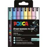 POSCA marqueur  pigment PC1MR, tui de 8, couleurs douces