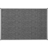 Bi-Office tableau en textile, isolant phonique, gris