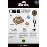 Wonday plastique fou, (L)200 x(H)300 mm, 3 feuilles