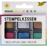 folia tampon encreur set "Metallic", 6 couleurs assorties