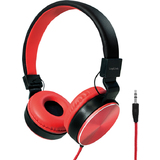 LogiLink casque stro, pliable, noir/rouge