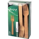 PAPSTAR fourchette en bambou "pure", longueur: 165 mm, par50