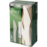 PAPSTAR couteau en papier "pure", longueur: 158 mm, blanc