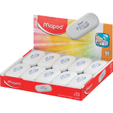 Maped gomme plastique Epure, ovale, blanc, prsentoir de 20