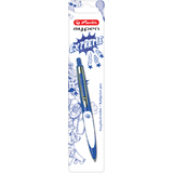 herlitz stylo  bille rtractable my.pen, bleu/blanc