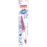 herlitz stylo  bille rtractable my.pen, rose/blanc