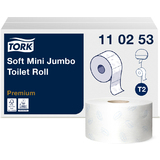 TORK papier toilette en mini rouleau Jumbo, 2 plis, blanc