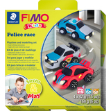 FIMO kids Kit de modelage form & play "Police Race", niveau3