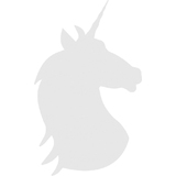 Securit ardoise SILHOUETTE "UNICORN", blanc