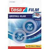 tesa film Ruban adhsif transparent, 2 rouleaux, 19 mm x10 m