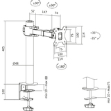 LogiLink bras support pour cran TFT/LCD, noir