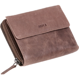 MIKA portefeuille pour dames, en cuir, couleur : gris/brun