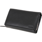MIKA portefeuille pour dames, en cuir, couleur : noir