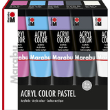 Marabu peinture acrylique "AcrylColor" PASTEL, set de 5