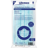 Lifemed masque type II, 3 plis, bleu