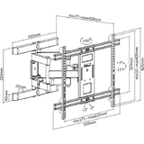 LogiLink support mural pour TV full Motion, pour 93,98 cm