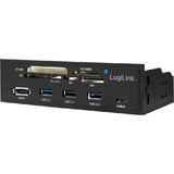 LogiLink panneau multifonctions 5,25", lecteur de 6 cartes