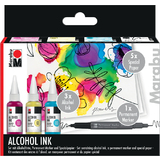 Marabu set d'encre permanente Alcohol ink FLOWERS