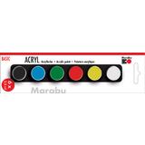 Marabu set de peinture acrylique "BASIC", 6 x 3,5 ml