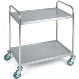 APS chariot de service et de transport, 2 plateaux, inox