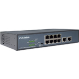 DIGITUS switch PoE fast Ethernet, 8 ports + 2 ports Uplink