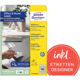 AVERY zweckform Etiquette universelle, 25,4 x 10 mm, blanc