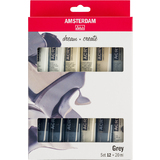 ROYAL talens Peinture acrylique AMSTERDAM Greys, 12 x 20 ml