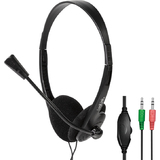 LogiLink casque stro, avec micro, noir