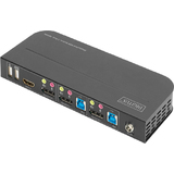 DIGITUS commutateur KVM, 2 ports, 2x entre DP, 1x sortie DP