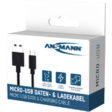 ANSMANN Cble de donnes & de chargement, usb-micro USB, 1 m