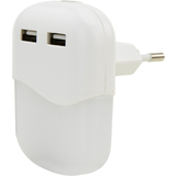 ANSMANN lampe d'orientation  led NL15AC, 2x port USB, blanc