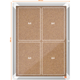 nobo vitrine d'affichage en lige premium Plus, 4 x A4