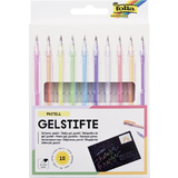 folia stylo gel PASTELL, couleurs assorties, tui de 10