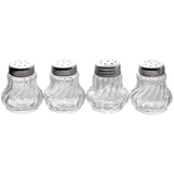 APS mini salire/poivrire, set de 4, verre/acier inoxydable