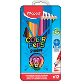 Maped crayon de couleur COLOR'PEPS STRONG, tui mtal de 12
