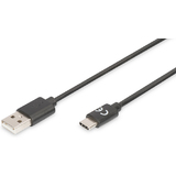 DIGITUS Cble de connexion usb 2.0, usb-c - USB-A, 1,8 m