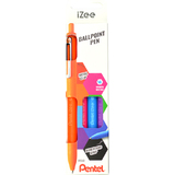 Pentel stylo  bille rtractable iZee, tui de 4, TREND