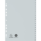 EXACOMPTA intercalaire numrique en plastique, A4, gris