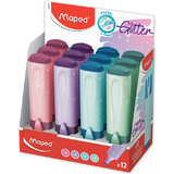 Maped surligneur FLUO'PEPS glitter PASTEL, prsentoir de 12