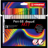 STABILO feutre pinceau pen 68 brush ARTY Edition, tui de 24