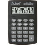 Rebell calculatrice de poche HC 208, noir