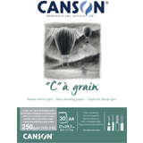 CANSON bloc papier dessin "C"  grain Couleur, gris chin