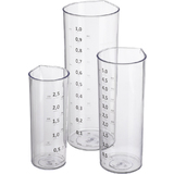 plast team Verre mesureur, set de 3, transparent