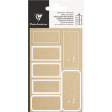 Clairefontaine etiquettes adhsives "Rectangle kraft",blanc