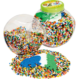 HAMA perles  repasser midi + plaques  picots,pot plastique