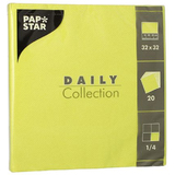 PAPSTAR Serviettes, 320 x 320 mm, 3 couches, vert citron