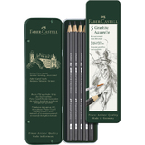 FABER-CASTELL crayon GRAPHITE AQUARELLE, tui de 5