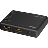 LogiLink distributeur HDMI 4K/30 Hz, fin, 4 ports, noir
